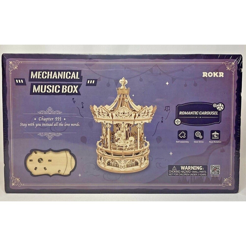 RORK Romantic Carousel Mechanical Music Box Kit Age 14+ Kit DIY Project Craft - Picture 1 of 3